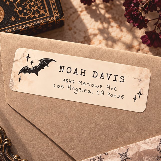 Gothic Bat Return Address Label (Creator Uploaded)