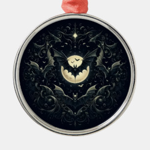 Gothic Bats Metal Ornament