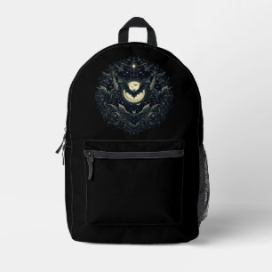 Gothic Bats Printed Backpack