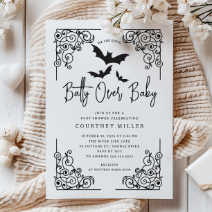 Gothic Batty Baby Shower  Invitation