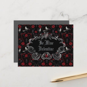 Gothic Be Minel Valentine Postcard