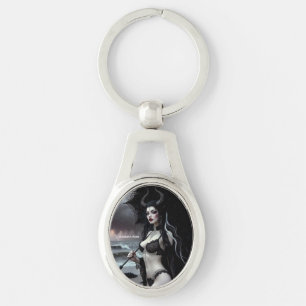 Gothic Beach Beauty Key Ring