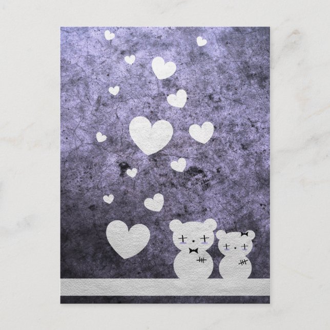Gothic bear love - Postcard (Front)