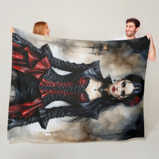 Gothic Beauty Fleece Blanket