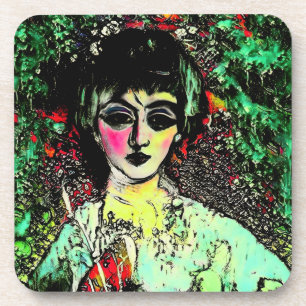 Gothic Beauty Portrait Coaster