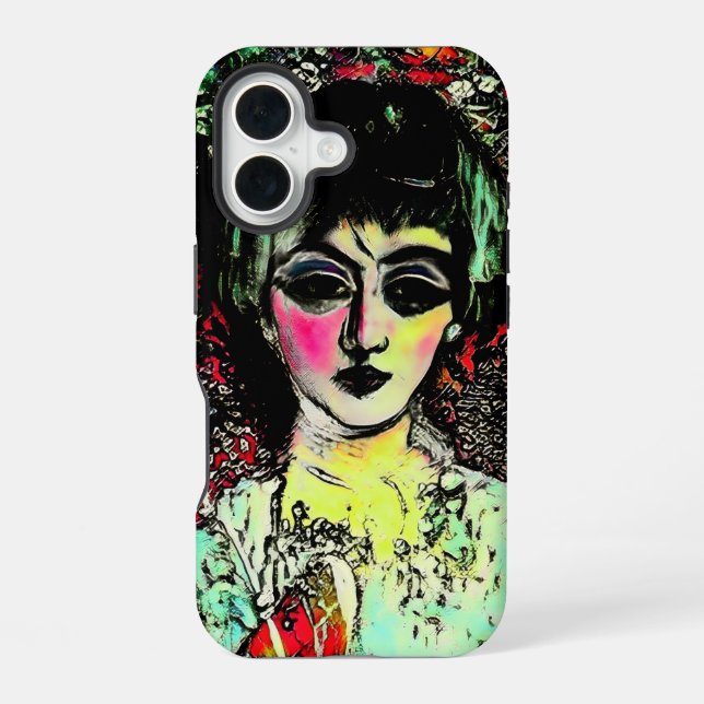 Gothic Beauty Portrait  iPhone 16 Case (Back)