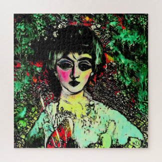 Gothic Beauty Portrait Jigsaw Puzzle