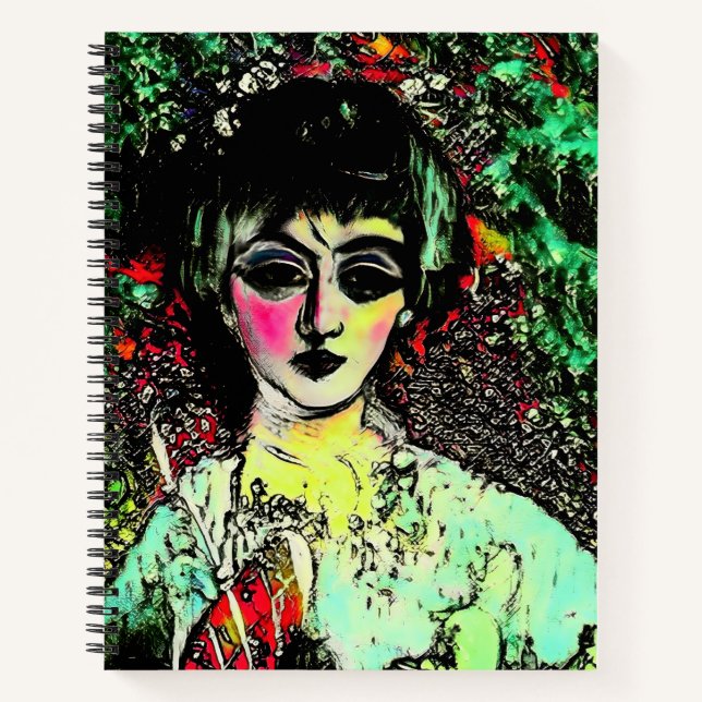 Gothic Beauty Portrait  Notebook (Front)