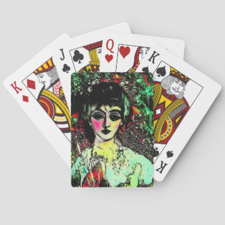Gothic Beauty Portrait  Playing Cards