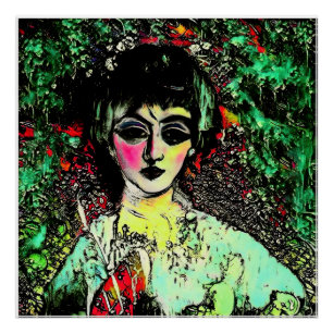 Gothic Beauty Portrait Poster