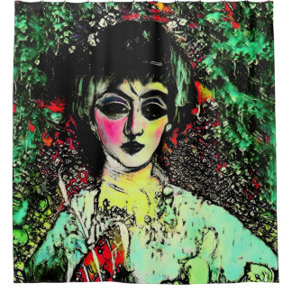Gothic Beauty Portrait Shower Curtain