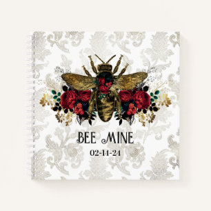 Gothic Bee & Roses  Notebook