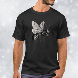 Gothic Bee Skull Wings T-Shirt
