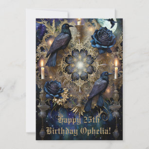 Gothic Birthday Card Blue