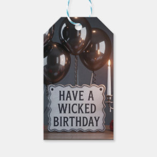Gothic Birthday Greeting: 'Have a Wicked Birthday' Gift Tags