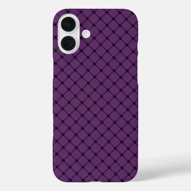 Gothic Black and Purple Pattern Case-Mate iPhone Case (Back)