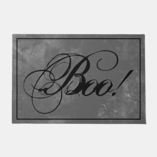 Gothic Black Boo Halloween Doormat
