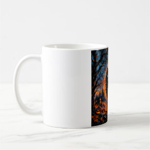 Gothic Black Cat Full Moon Halloween Mug 🎃 Spooky