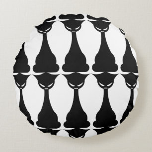 Gothic black cat silhouette pillow
