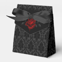Gothic Black Damask Rose Wedding