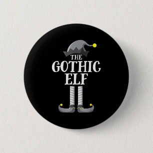 Gothic Black Elf Matching Family Group Christmas P 6 Cm Round Badge