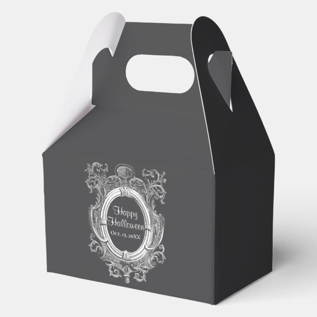 Gothic Black Halloween Party  Favour Box (Front)