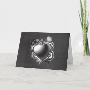 Gothic Black Heart Card