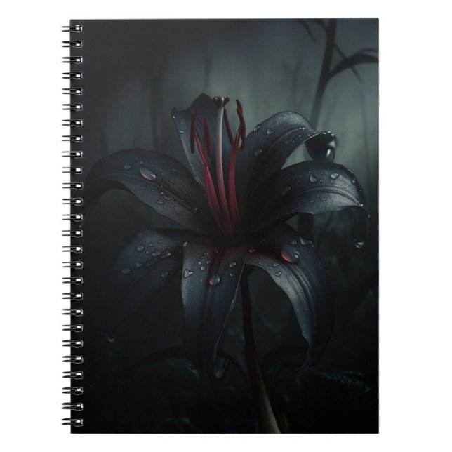 Gothic Black Lily Notebook (Front)