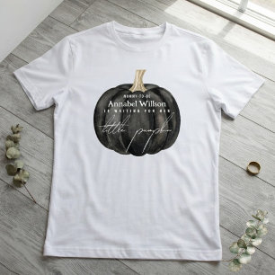 Gothic Black Little Pumpkin Baby Shower Mum-to-be T-Shirt