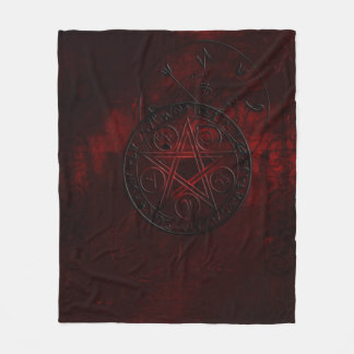 Gothic Black Magic Seals Fleece Blanket