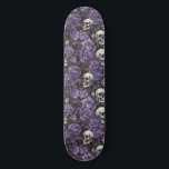 Gothic Black Purple Skulls and Roses Skateboard<br><div class="desc">This Gothic Black and Purple Skulls and Roses Skateboard design is perfect for anyone who loves gothic or goth art</div>