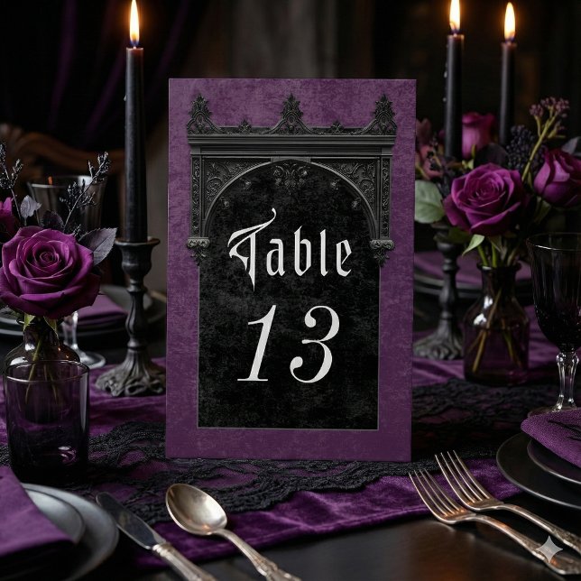 Gothic Black Raven & Black Arch Purple Wedding (Creator Uploaded)
