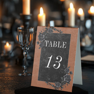 Gothic Black Raven & Black Roses Rust Wedding