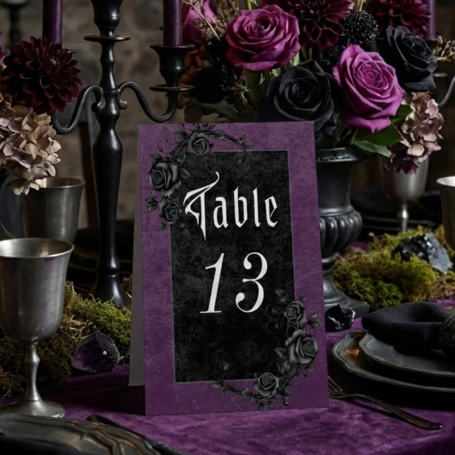 Gothic Black Raven & Roses Purple Wedding (Creator Uploaded)