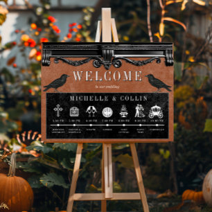 Gothic Black Ravens & Rust Order of Events Poster