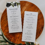 Gothic Black Rose Halloween Wedding Ceremony Program<br><div class="desc">Gothic wedding program featuring illustration of black roses on a white background. All the wedding ceremony information and the wedding party's name listed on this program. Perfect for a halloween wedding.</div>