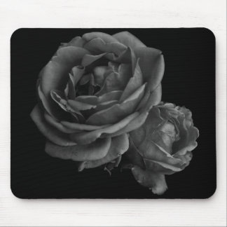 Gothic Black Roses Mouse Pad
