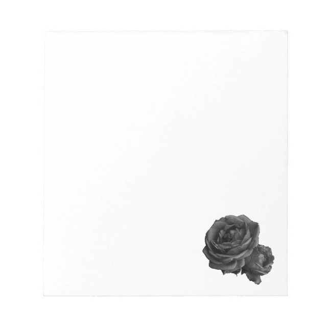 Gothic Black Roses Notepad (Front)