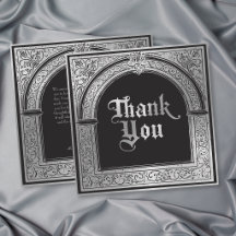 Gothic Black Silver Mediaeval Wedding