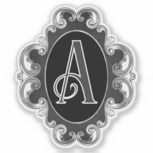 Gothic Black & White Badge