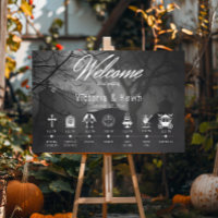 Gothic Black & White Cemetery Until Death Timeline