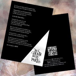 Gothic Black White Till Death Do Us Part Wedding Invitation