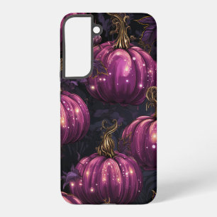 GOTHIC BLACK WITH DARK PURPLE PUMPKINS SAMSUNG GALAXY CASE