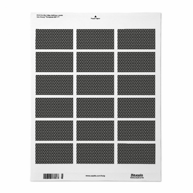 Gothic Blades Pattern Label (Full Sheet)