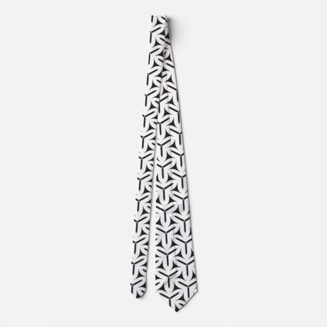 Gothic Blades Pattern Neck Tie (Back)