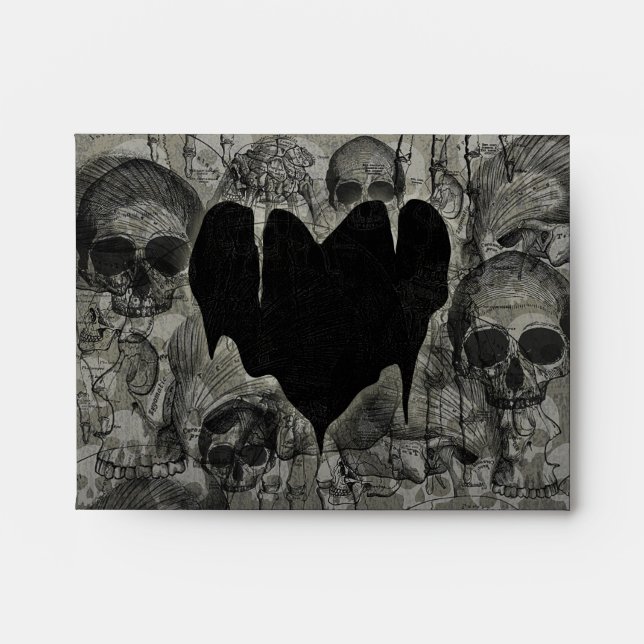 Gothic Bleak Heart Envelopes (Front)