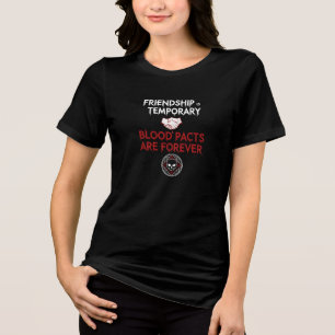 Gothic Blood Pact Friendship Forever Dark Aestheti Tri-Blend Shirt