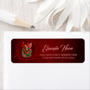 Gothic Blossom, the angel of roses. Return Address Label