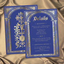 Gothic Blue Gold Mediaeval Until Death Wedding