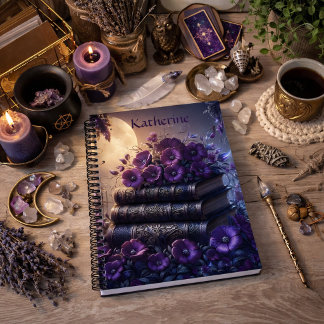 Gothic Book Purple Floral